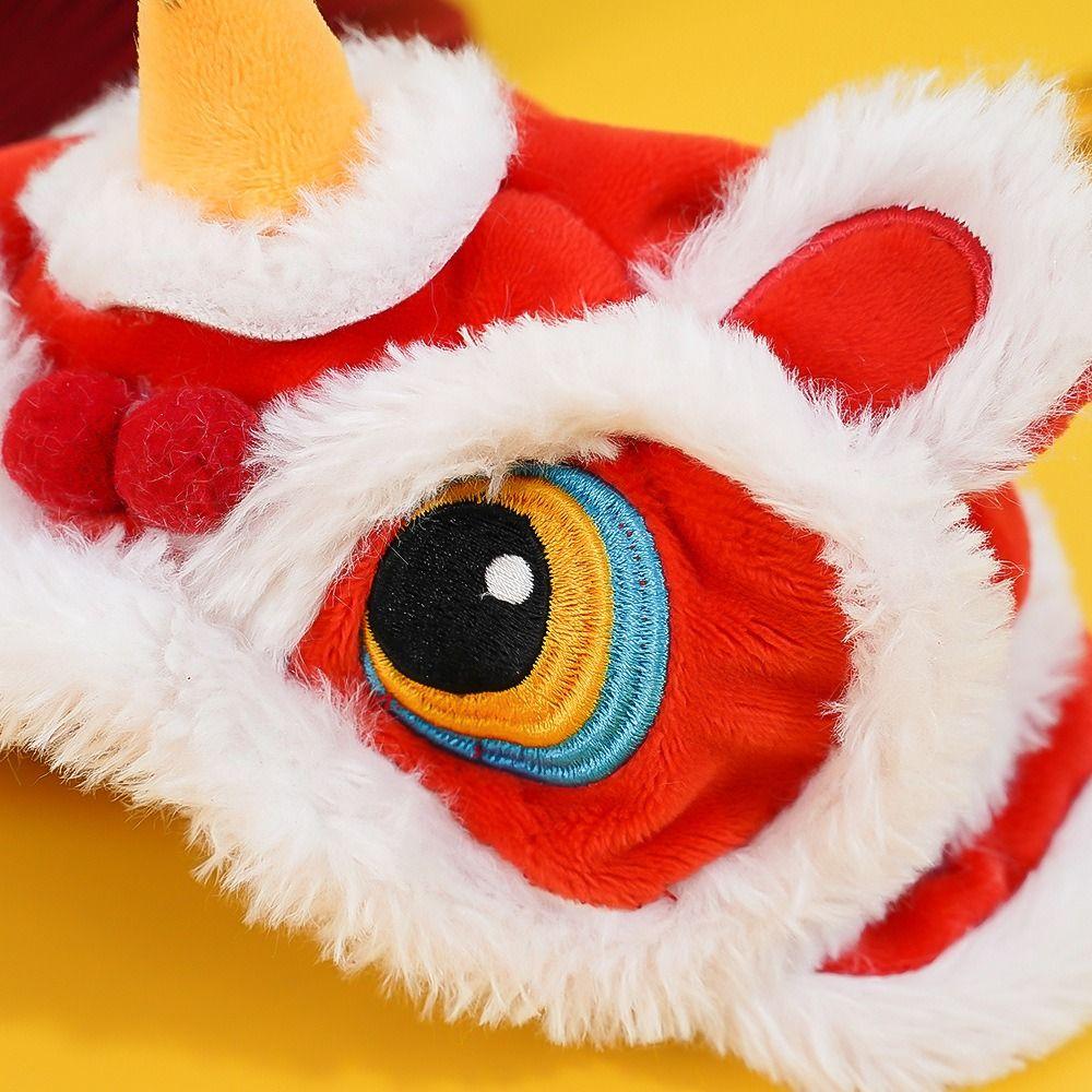 Soft Cat Dance Lion Hats Cartoon Pet Christmas Costume Cat New Year's Headwear  Dress Up Supplies