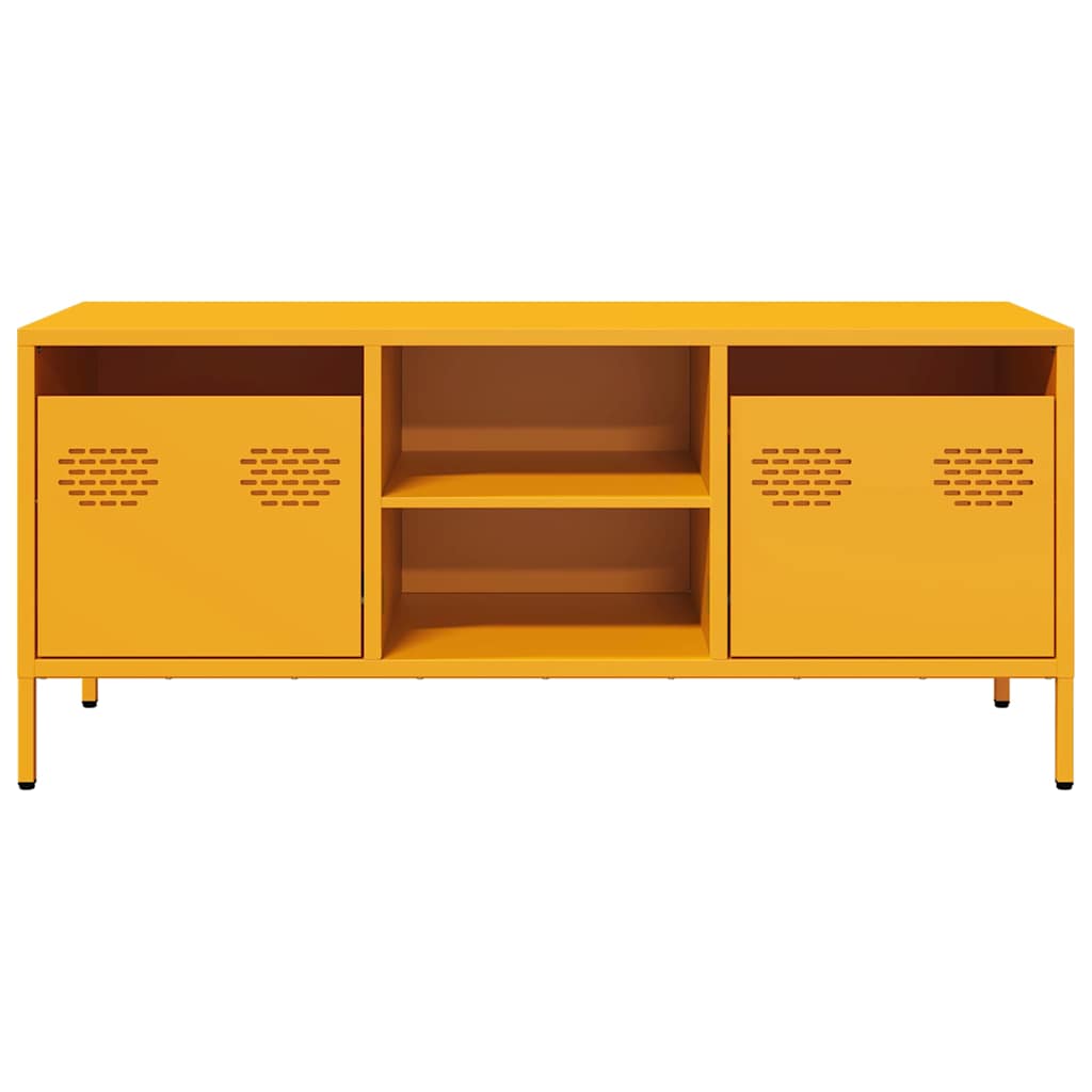 TV Cabinet Mustard Yellow 101.5 X 39 X 43.5 Cm Cold Rolled Steel
