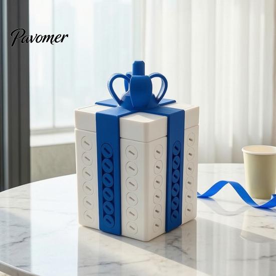 Holiday Gift Packaging 3D Printed Puzzle Box with Hidden Storage Compartment for Pranks And Decorative Bow Shaped Boxes Party Surprises, Reusable