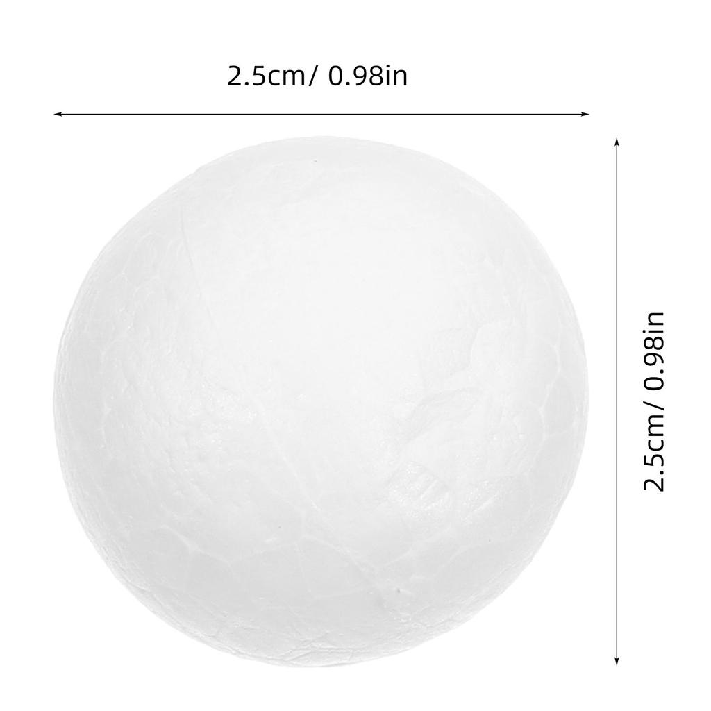 3Pcs Christmas Foam Balls White 15Cm Lightweight Craft Material Children DIY Painting Preschool Kindergarten Decorative Supplies