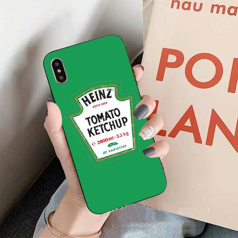 MaiYaCa Cute Ins Heinz Tomato Ketchup Mustard Phone Cases for iPhone 11 12 Pro XS MAX 8 7 6 6S Plus X 5S SE 2020 XR Cover