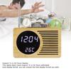 Multipurpose USB Digital LED Alarm Clock Thermometer Time Temperature Display FM Radio