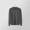 Men's Solid Color Wool Knit Sweater - Half-High Neck, Warm, Trendy Autumn/Winter Base Layer
