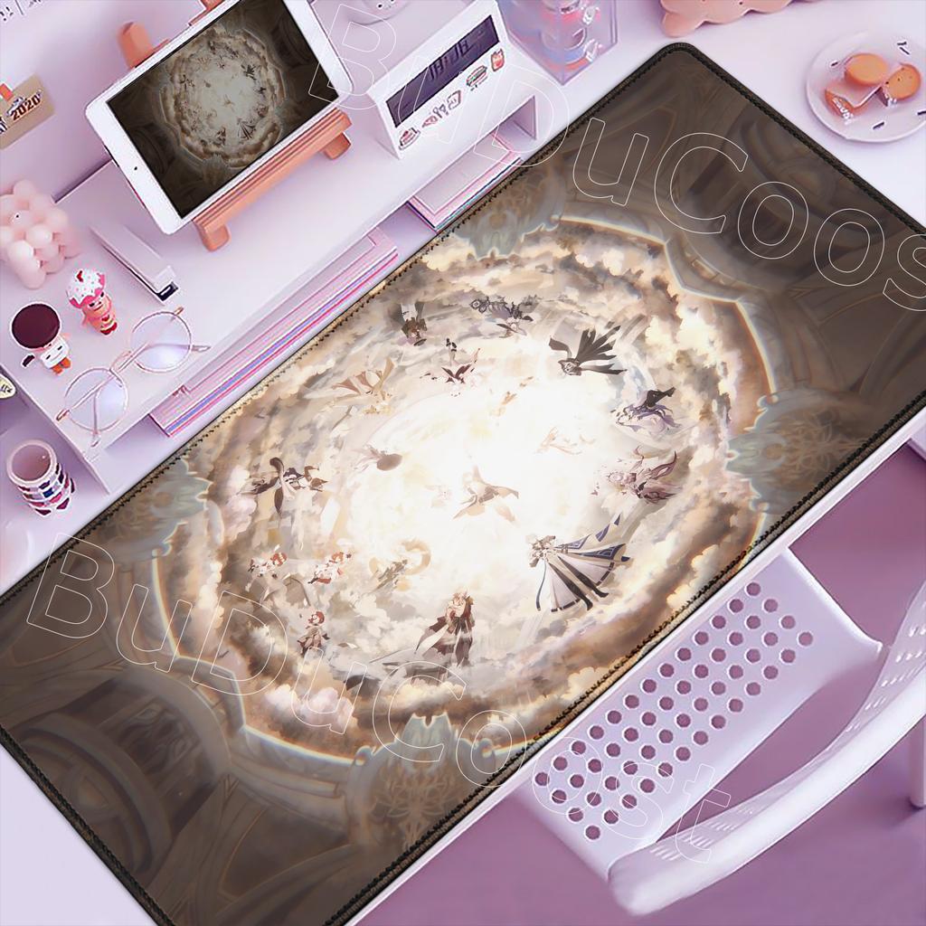 New Mouse Pad Honkai Star Rail Hysilens Evernight Large Computer Office Table Mats XXL Rubber Anti-slip Gaming Keyboard Mousepad
