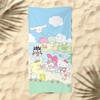 Sanrio Characters Beach Towel Cute Hello Kitty Kuromi My Melody Cinnamoroll Pochacco Print Quick Dry Microfiber Towel