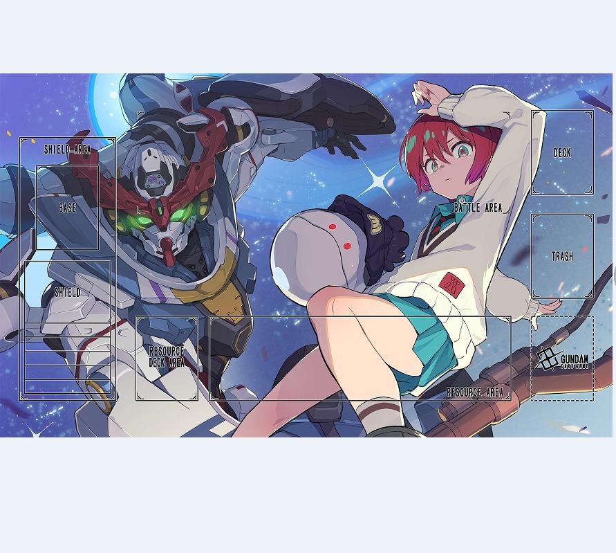 Gundan Play mat Homemade Mobile Suit Gundam: The Witch From Mercury Rubber Non-Slip Battle Card Mat
