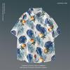 Japanese Hong Kong-Style Floral Hawaiian Shirt - Unisex Summer Short-Sleeve Retro Beachwear