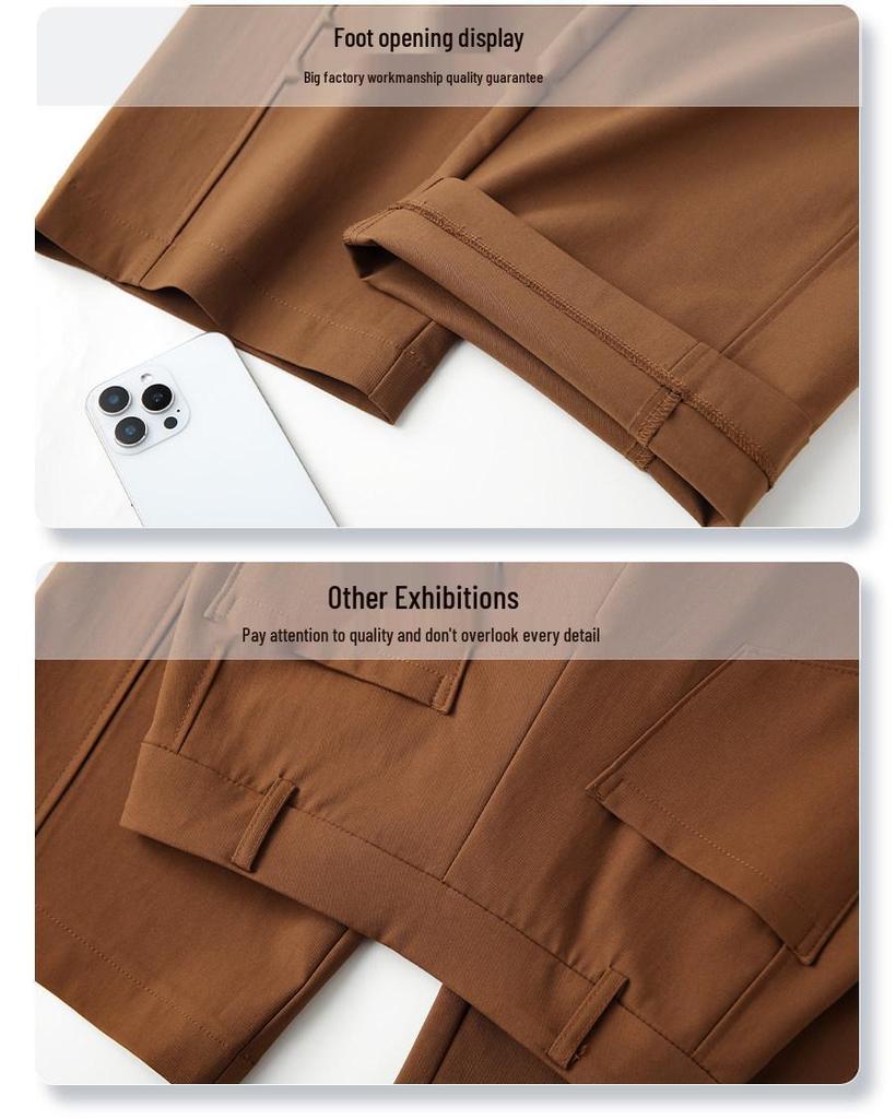 Women's High Waist Milk White Loose Banana Pants - Spring/Autumn 2026 Petite Casual Slimming Style