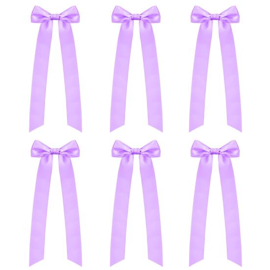 6 Pcs Candlestick Bow Decor Large Candle Holder Ribbon Bows Dining Table Centerpieces for Gift Wrapping Wedding Bridal Shower Bachelorette Party Decor