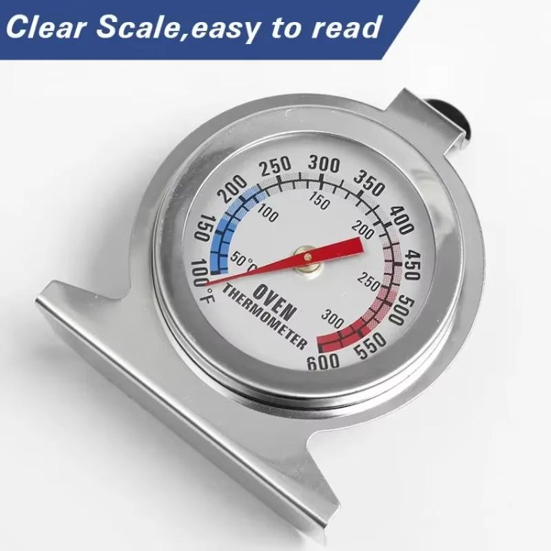 Stainless Steel Oven Thermometer Large Dial Baking Bbq Cooking Meat Food Temperature Measurement Hang Stand Kitchen Supplies