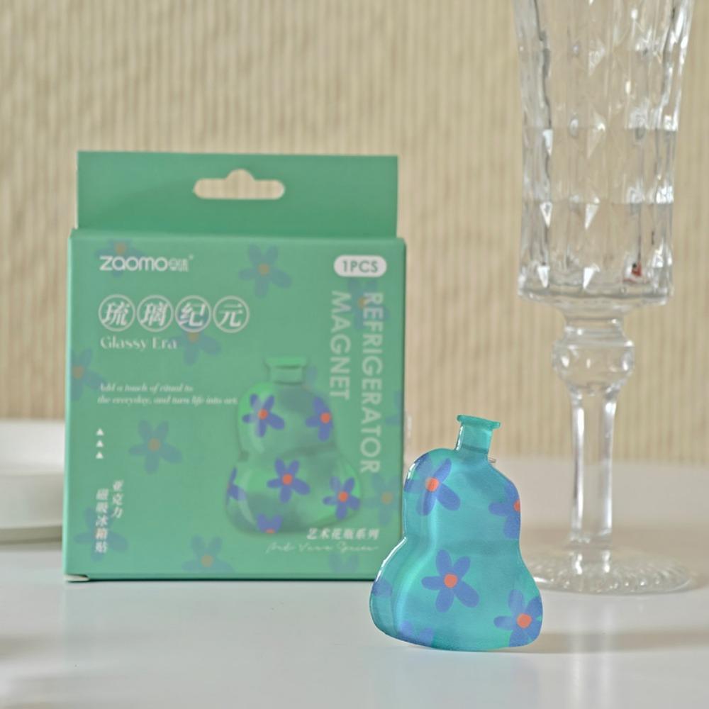 New Acrylic Refrigerator Magnet Magnetic Special-Shaped Fridge Magnets 3D Art Vase Series Flower Arrangement Stereo Decorative