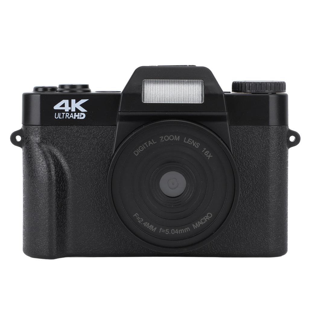 4K Digital Camera 16x Digital Zoom 48MP Vlogging Camera with 3.0 Inch IPS Screen for Photography Support Micro Memory