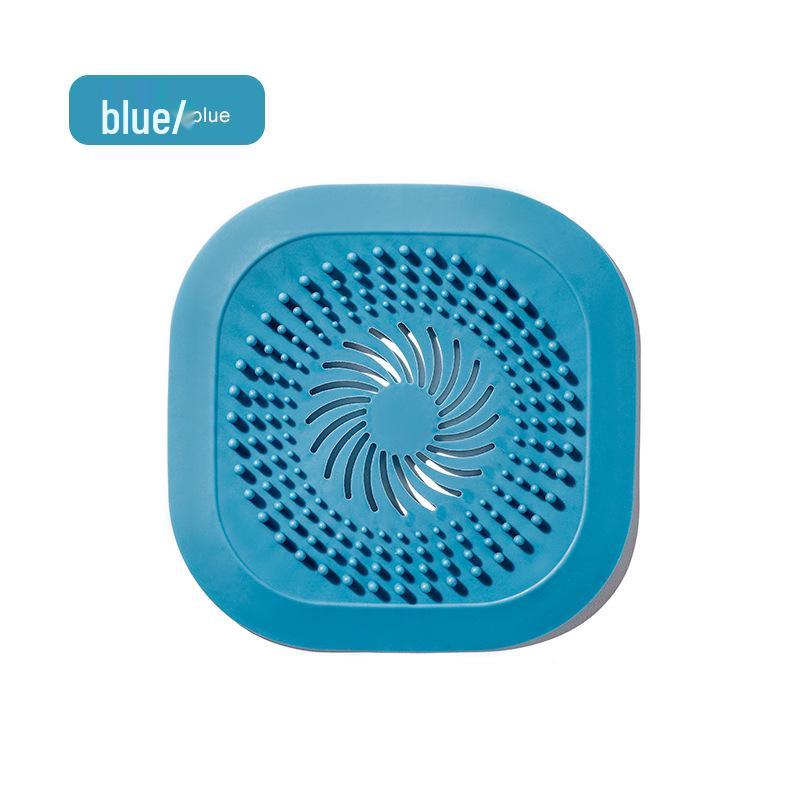 Square Silicone Bathroom Drain Cover, Anti-Clogging Hair Filter