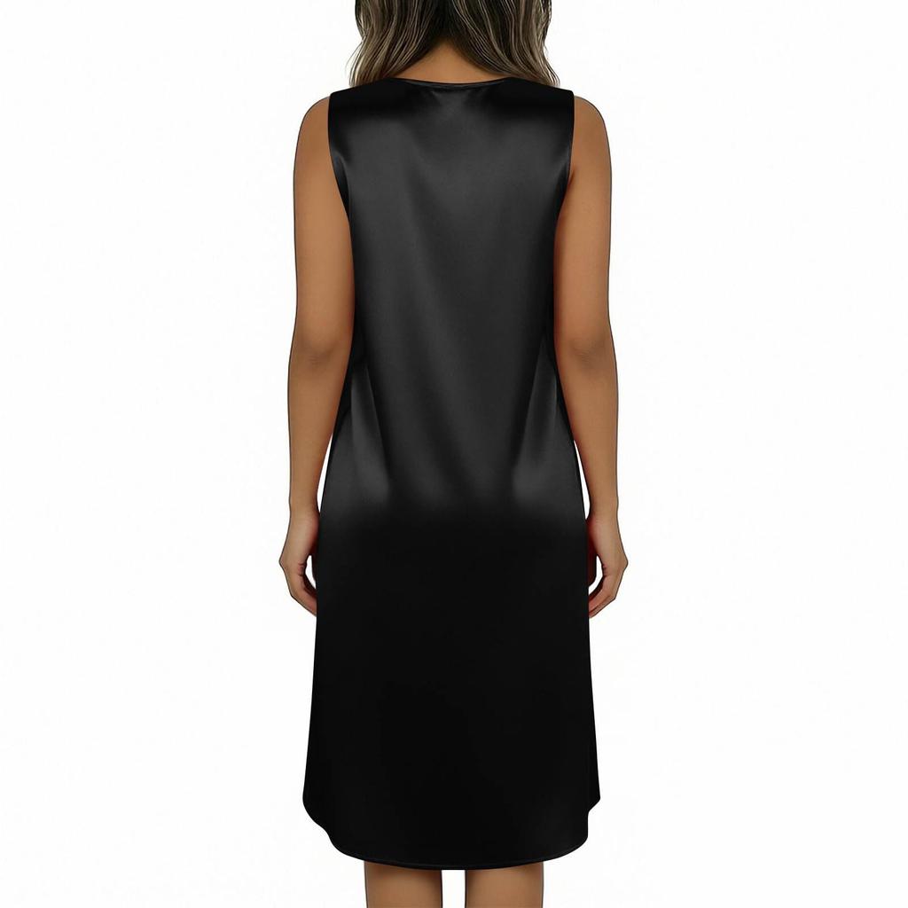 Women's Casual Loose-Fit V-Neck Dress