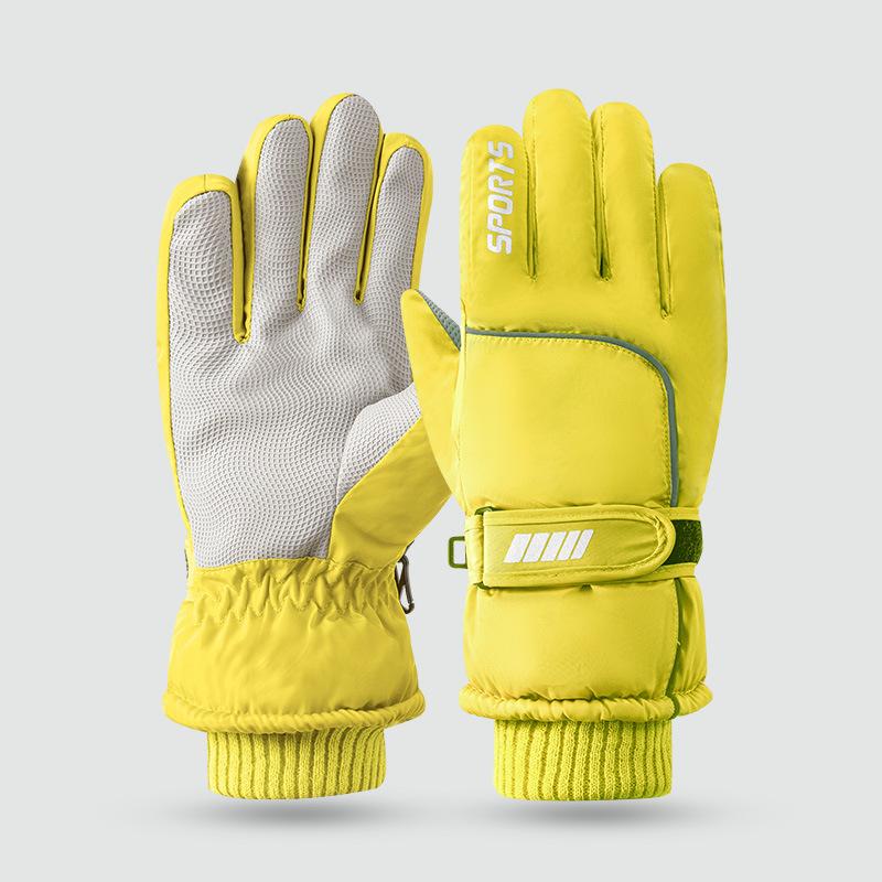 Winter gloves women's warm and cold-proof outdoor sports skiing piled and thickened waterproof touch-screen cycling windproof gloves