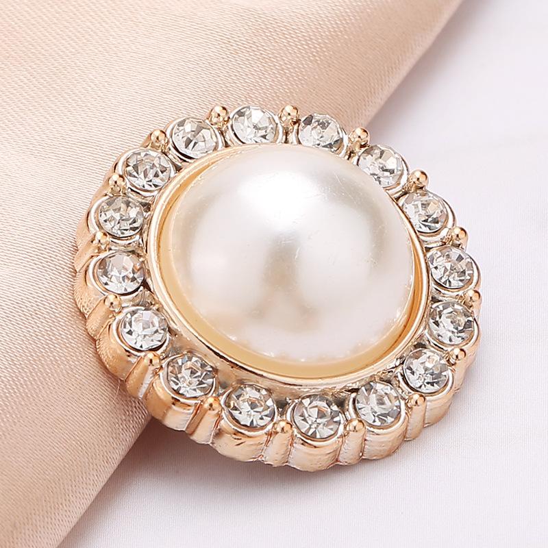 10 Pieces Fashionable Shank Buttons 18mm Beautiful Plastic Plating Gold Color Shank Buttons Woman Garment Accessories