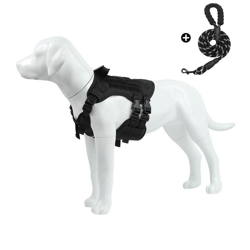 Water-Repellent Tactical Dog Harness & Leash for Medium/Large Dogs