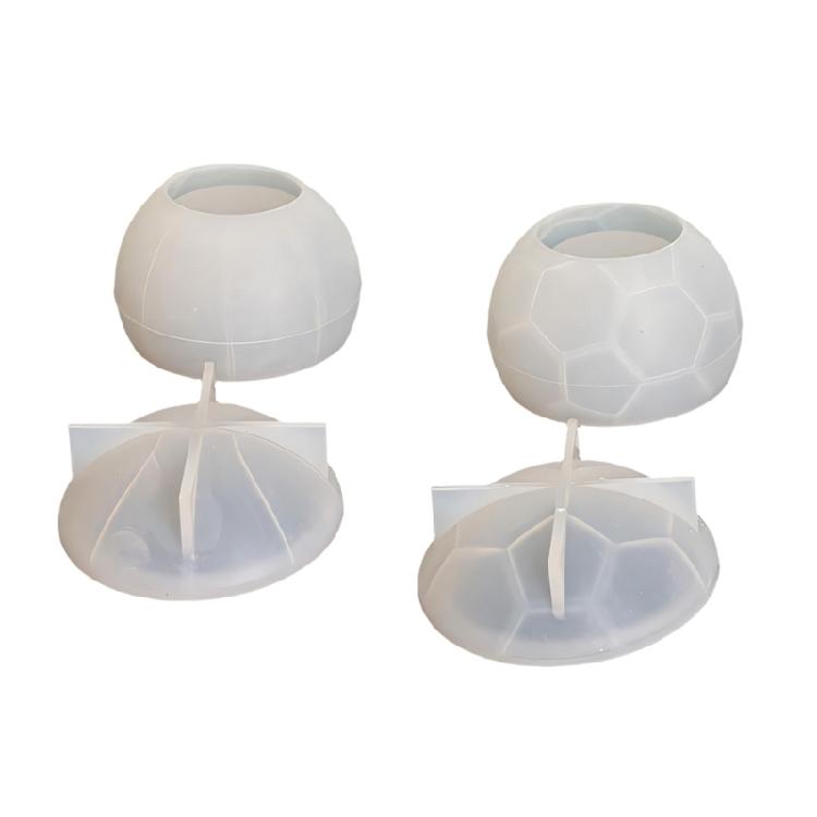 Stampo in Silicone Traslucido per Progetti di Tazze a Forma di Palla Sportiva, Forma Divisa per Espositori in Resina e Artigianato in Gesso Fai-da-te