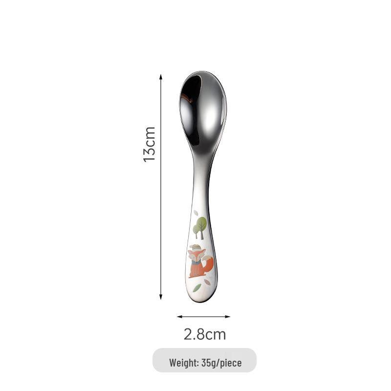 Children s Cartoon Cutlery Set: 304 Stainless Steel Knife, Fork, Spoon with Floral Pattern. Cute Gift Box Included.
