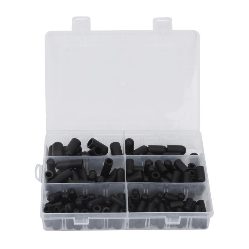 Carburetor Vacuum Port Cover Set with Closed-End Black Rubber Pieces, 3/16" 5/32" 7/32" 1/4" 5/16" 3/8" Size Groups for Service Use and Storage