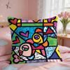 BBritto Art Design Abstract Cushion Cover Square Short Plush Pillow Case Living Room Sofa Home Decor Funda X