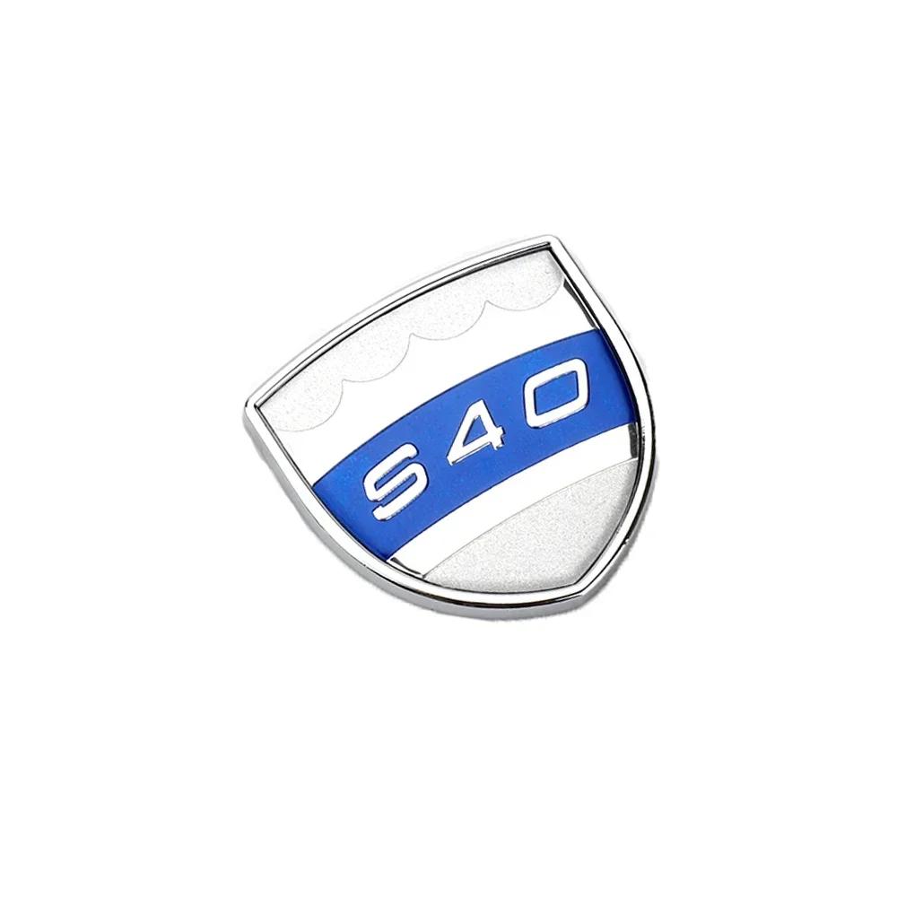 1P Car Stickers Trunk Waistline Metal Blue Black Badge Tuning Decorations For Volvo S V Xc 40 60 80 90 Auto Exterior Accessories