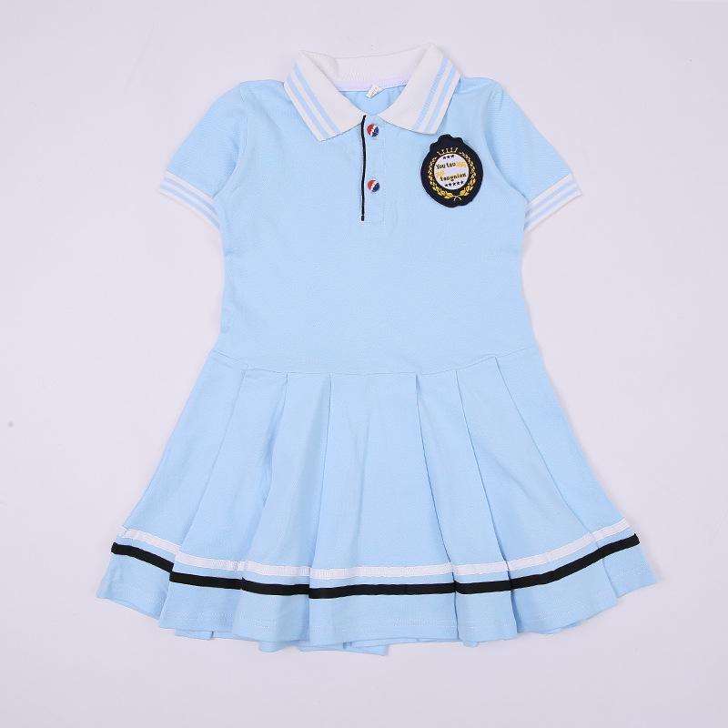 British Academy Style Summer Kindergarten Uniform: Pure Cotton Short-Sleeve Set with Shorts and Skirt