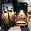 The Cross Jesus Pattern Black Soft Phone Cover Case for iPhone 13 12 11 17 Pro Max XS Max 7 8 15 16 14 Plus 17Air XR