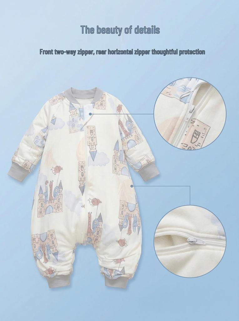 All-Season Toddler & Baby Split-Leg Cotton Sleeping Bag Pajamas