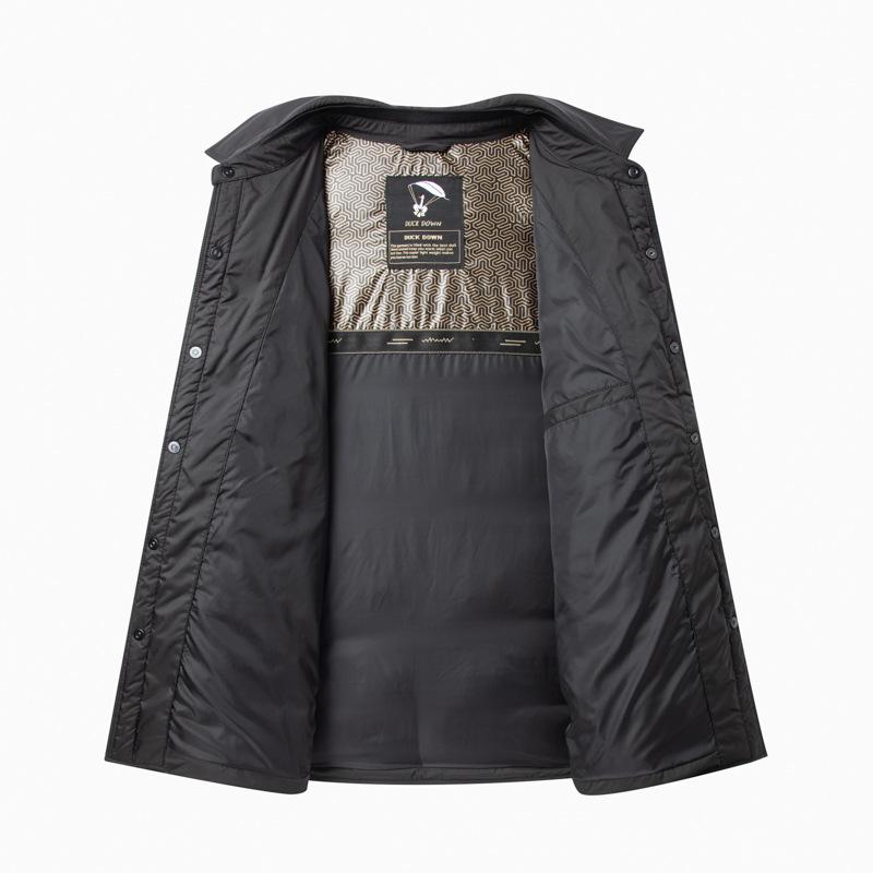 Höst och Vinter 90 Vitt Ankdun Termisk Revers Skjortversion Ungdom Business Casual Dunjacka