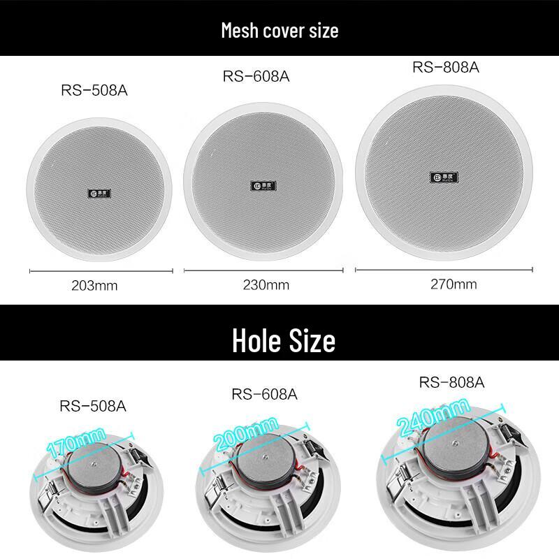 Huidu RS-808A Professional Coaxial Ceiling Speaker (CN version)