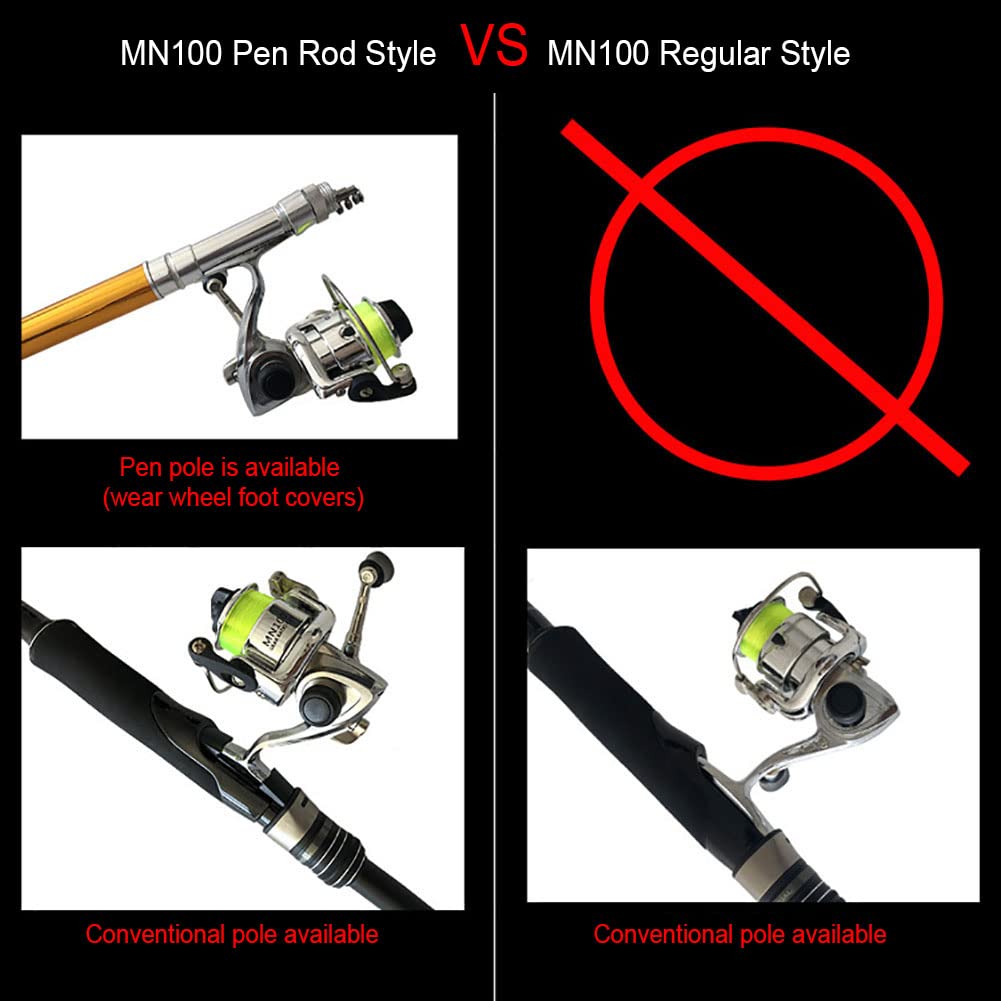 Fenalar Mini mulinetă de filare, 4.3:Mulinetă de pescuit spinning puternică cu 1 viteză, mulinetă de pescuit metalică ultra-netedă cu mâner reversibil, pescuit compact mic