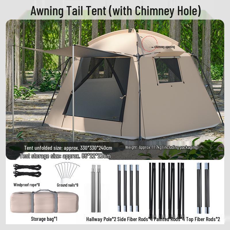 Tente de camping ombragée en maille d'extérieur avec répulsif anti-moustiques et abri rafraîchissant