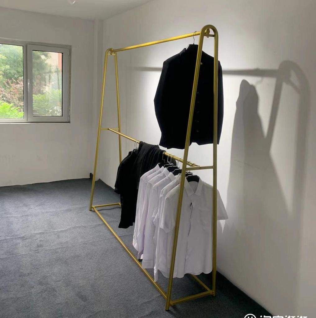 Double-Layer Floor Display Rack for Wedding Dresses