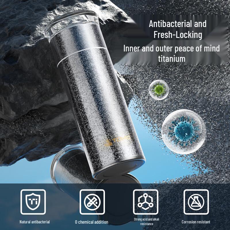 TOMIC Pure Titanium Tea Infuser Vacuum Flask