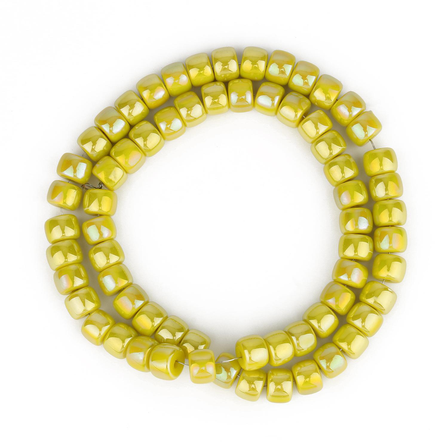 

Натуральные AB Цветные Стеклянные Кристаллы Многоцветные Цилиндрические Бусины Для Браслета Ручной Работы DIY Ювелирные Изделия 8x6 мм 8x6mm