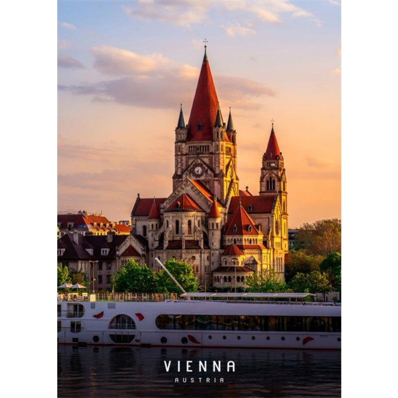 

Вена Знаменитые города Живописные места Постеры Печать Холст Живопись Вена Здание Настенное искусство Картины для гостиной Домашний декор 21cm×30cm NoFrame