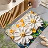 Květinová koupelnová předložka Květinový design Vnitřní rohožka Venkovský styl Kuchyňský koberec Domácí použití Dekorativní rohožka