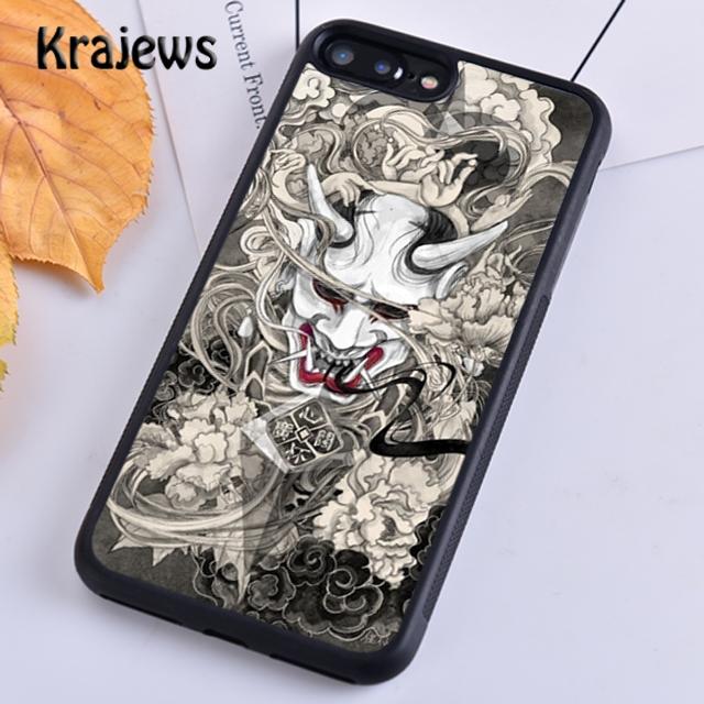 Krajews Japanese Hannya Mask Phone Case Cover For iPhone 17 Air 16 15 14 plus 11 12 13 pro max Plus coque Shell Fundas