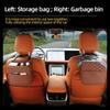 Car Multifunctional Storage Bag Premium PU Leather Front and Front Seat Car Storage Bag Waterproof Hanging Garbage Bag