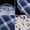 Portable Transparent Storage Box 3 Tier Jewelry Toy Display Box Adjustable Stackable Compartment Slot Plastic Organizer Box