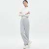 Shop Women S elaStic waiSt Soft Pocket Wide Ribbed pantS Gray Pic Wpt 20877