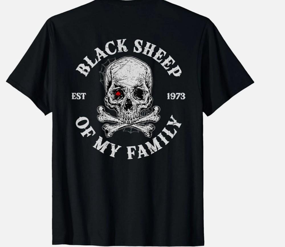 Skeleton 1973 Black Sheep Of My Family Funny Gen X T-Shirt