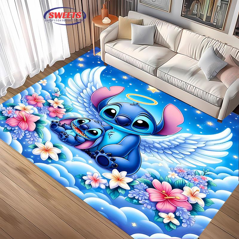 DYWAN NR 4 z motywem Disney Lilo & Stitch! Dywanik do sypialni, salonu, pod łóżko, antypoślizgowy, wykwintny wystrój domu, trwały, można prać w pralce