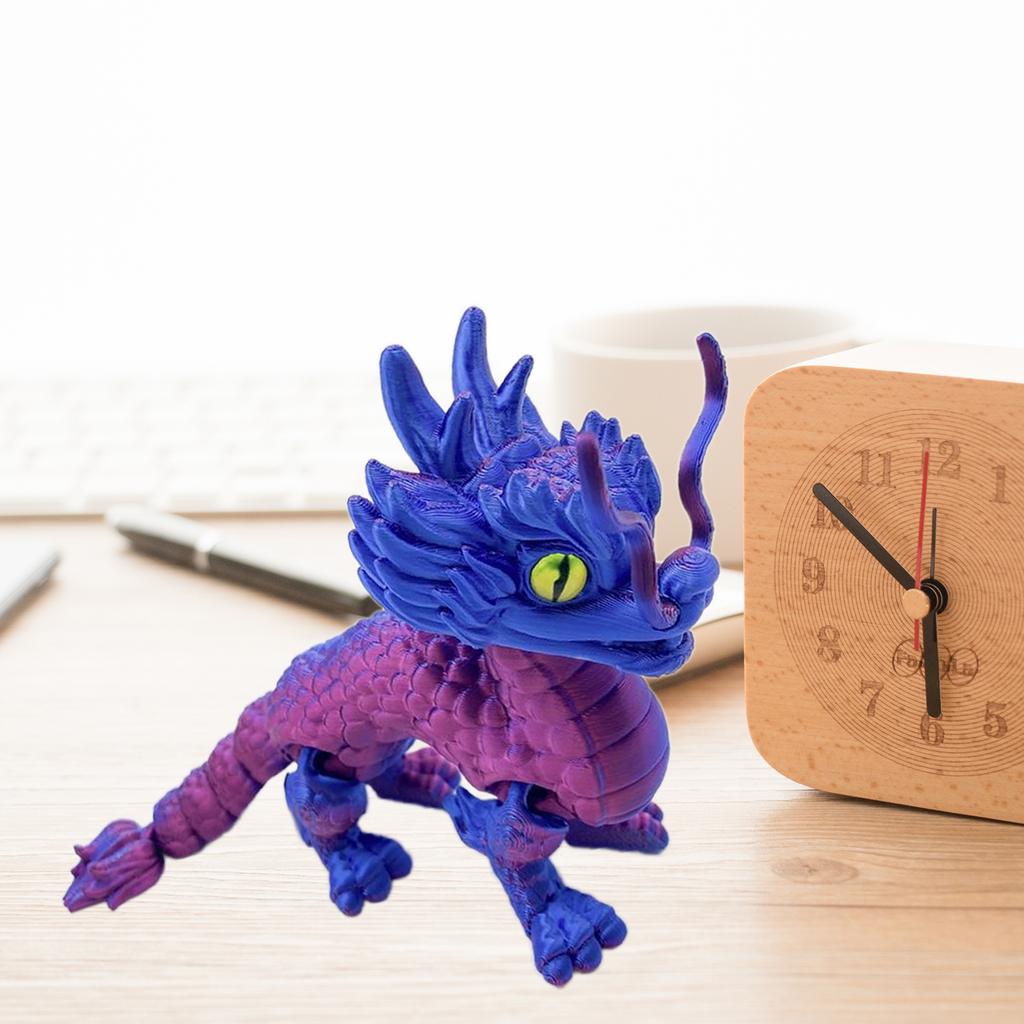 3D Printed Kirin Figurine Movable Simulation Model Creative Toy for Children Desk Decoration and Gift