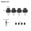 uxcell M1 Mod1 Pinion Gear Set, 5mm Shaft, 16T, 17T, 18T, 19T Motor Gears, Hardened Steel Pinion Gears with 3.17mm Coupler for RC Cars (4 Pieces)