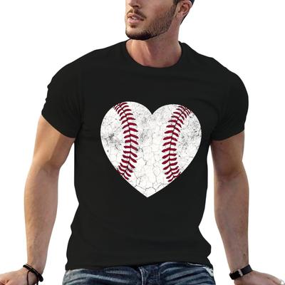 Baseball Heart Cute Mom Dad Brother Sister Family Baseball TShirt Fitness Quick Dry Short Sleeve Top