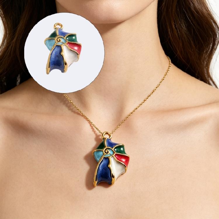 Stainless Steel Craft Charm Artistic Jewelry Component Conch Shape Necklace Making Accessories Suitable for Regular Use