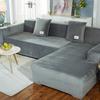 Elasticated Sofa Protective Covers Chaise Longue Used For Family Rm Room Velvet Corner Armchair Elastic Cushion Couch Furniture 3 Seater Slipcover