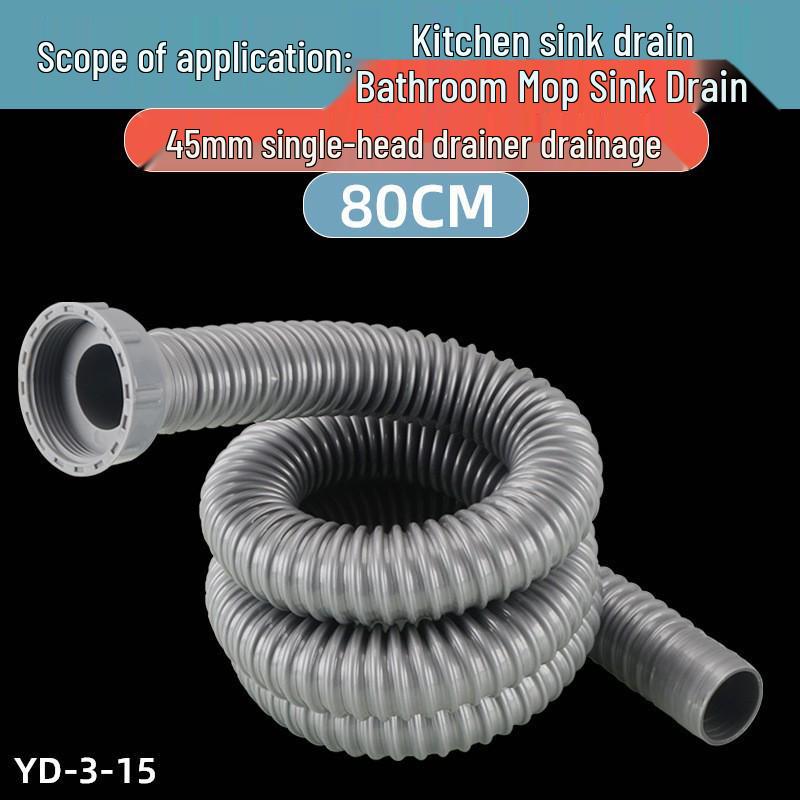 Stainless Steel Kitchen Sink Drain Set with Leakproof Stopper